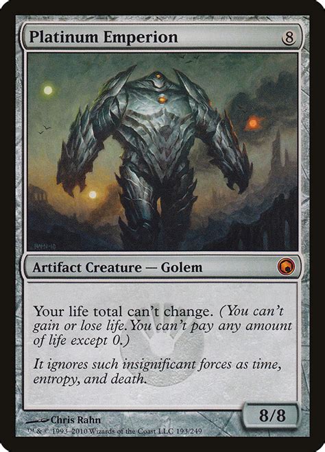 Commander Rulings Platinum Emperion and Ruric .